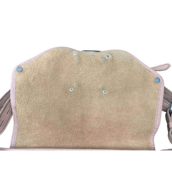 Vintage Y2K Juicy Couture Shoulder Brown Tan Beige Key Lock Messenger Bag - Picture 6 of 15